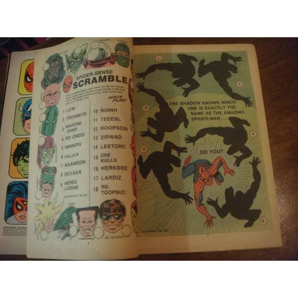 Marvel Comics Super heroes Puzzles & games Marvel comic‎ book 1979